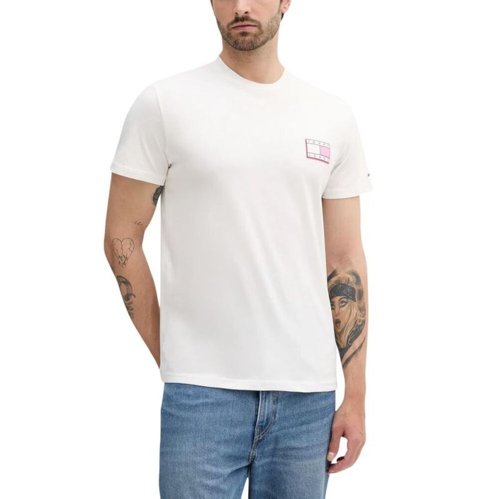 Tommy Hilfiger Jeans Cream Recycled Cotton Men's T-Shirt